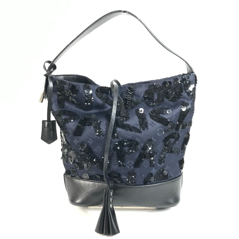 LOUIS VUITTON M94564 Monogram Satin Sequin Spotlight GM Shoulder Bag Bucket H...